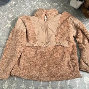 VS Pink Sherpa 1/2 zipper